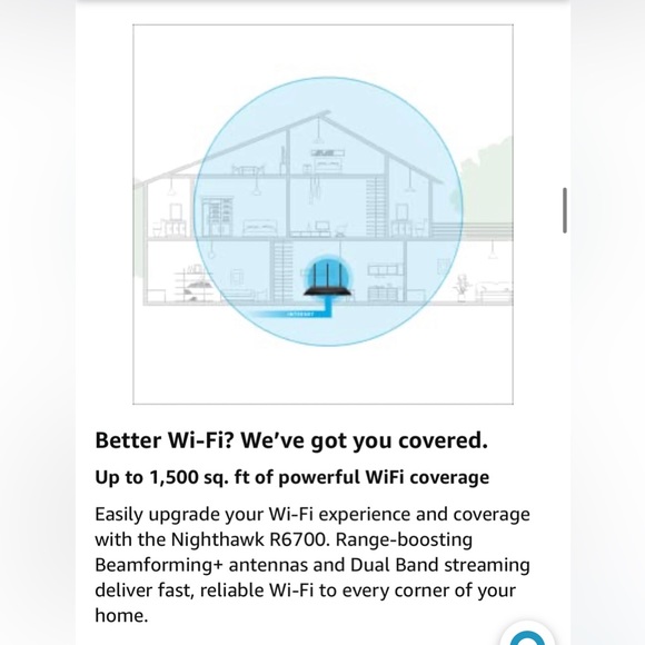 NETGEAR Nighthawk Smart Wi-Fi Router, R6700 - AC1750 - Picture 3 of 15